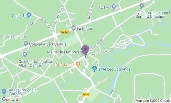 Localisation Crédit Agricole Agence de Lumbres