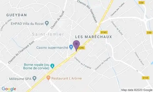 Localisation Crédit Agricole Agence de Saint Ismier