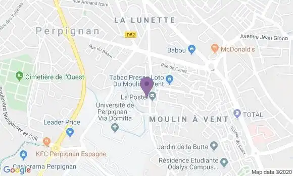 Localisation Crédit Agricole Agence de Perpignan Université