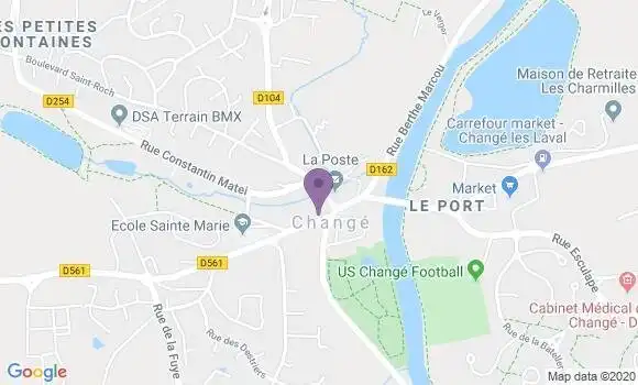 Localisation Crédit Agricole Agence de Changé