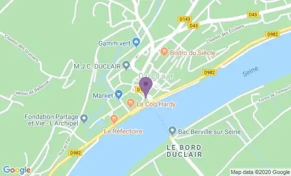 Localisation Crédit Agricole Agence de Duclair