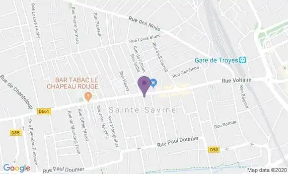 Localisation Crédit Agricole Agence de Sainte Savine