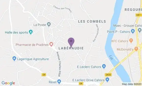 Localisation Crédit Agricole Agence de Pradines