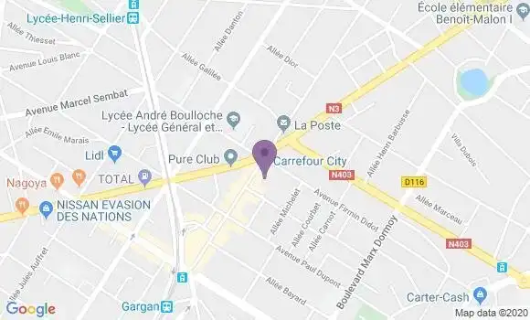 Localisation Crédit Agricole Agence de Livry Gargan