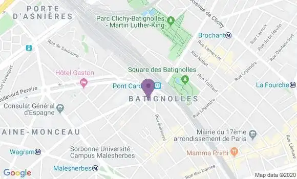 Localisation LCL Agence de Paris Cardinet