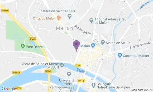 Localisation Crédit Agricole Agence de Melun Victor Hugo