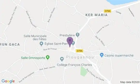 Localisation Crédit Agricole Agence de Plougasnou