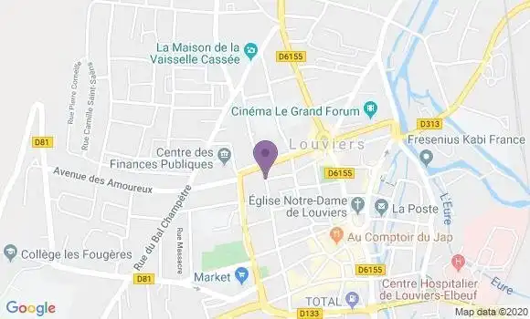 Localisation Crédit Agricole Agence de Louviers