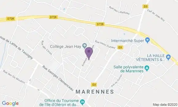 Localisation Crédit Agricole Agence de Bourcefranc le Chapus