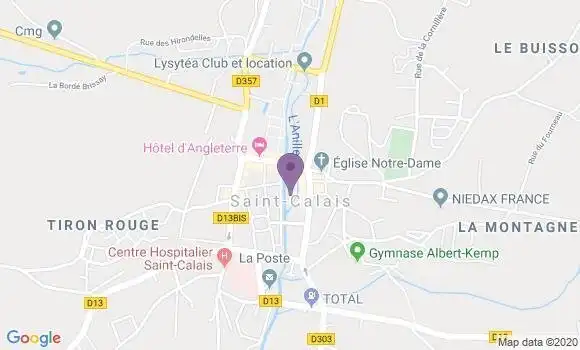 Localisation Crédit Agricole Agence de Saint Calais
