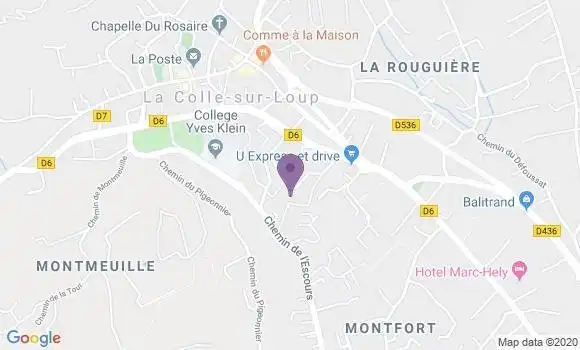Localisation Crédit Agricole Agence de La Colle sur Loup