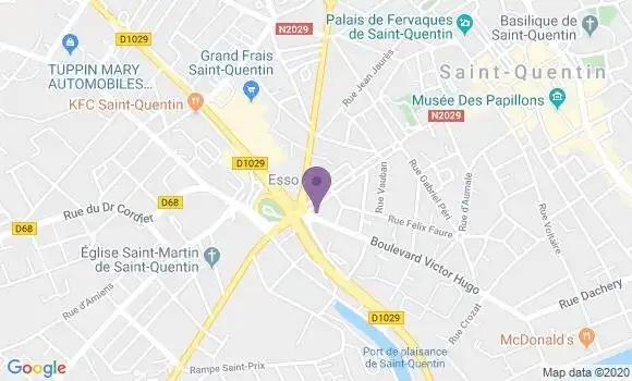 Localisation Crédit Agricole Agence de Saint Quentin Saint Martin