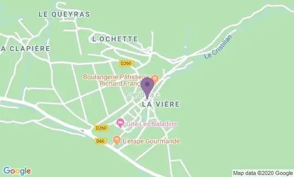 Localisation Crédit Agricole Agence de Ceillac