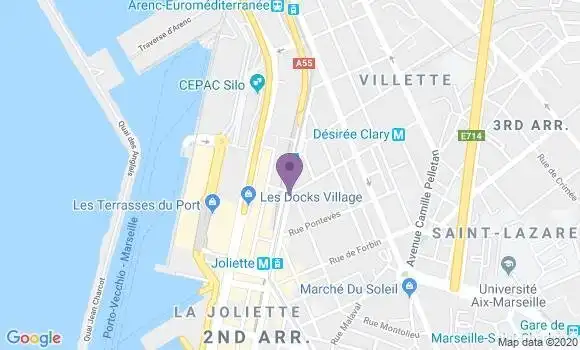 Localisation LCL Agence de Marseille la Joliette