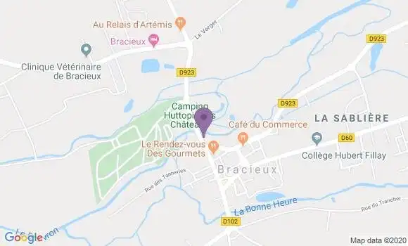 Localisation Crédit Agricole Agence de Bracieux