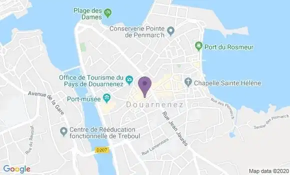 Localisation Crédit Agricole Agence de Douarnenez