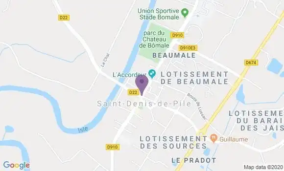 Localisation Crédit Agricole Agence de Saint Denis de Pile