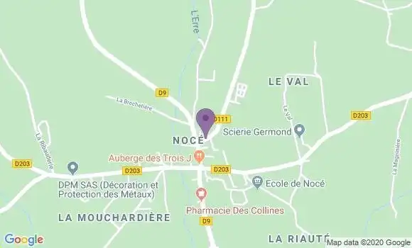 Localisation Crédit Agricole Agence de Noce