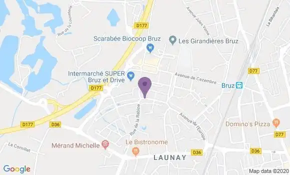 Localisation Crédit Agricole Agence de Bruz Vert Buisson