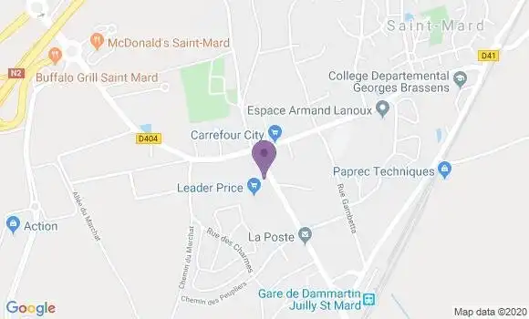 Localisation Crédit Agricole Agence de Saint Mard