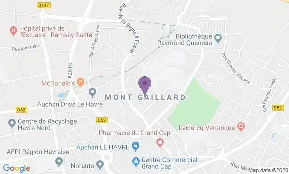 Localisation Crédit Agricole Agence de Le Havre Mont Gaillard