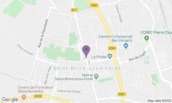 Localisation LCL Agence de Saint Brice sous Forêt