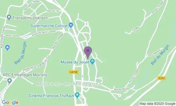 Localisation Crédit Agricole Agence de Moirans en Montagne