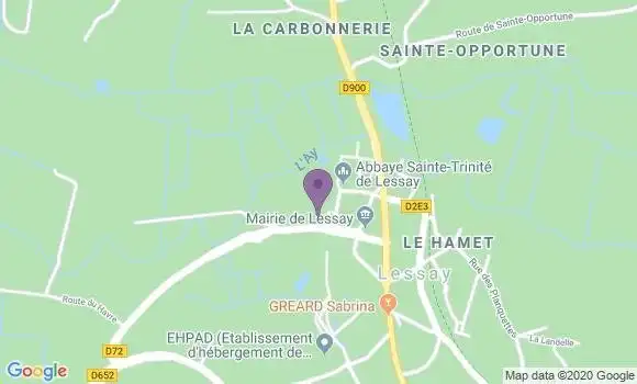 Localisation Crédit Agricole Agence de Lessay