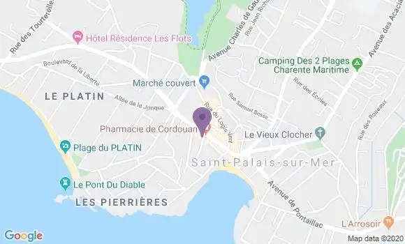 Localisation Crédit Agricole Agence de Saint Palais sur Mer