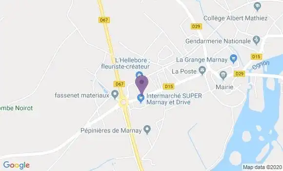 Localisation Crédit Agricole Agence de Marnay