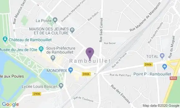 Localisation Crédit Agricole Agence de Rambouillet