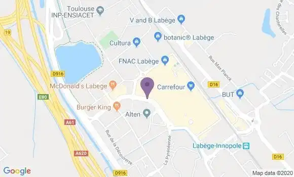 Localisation LCL Agence de Labège