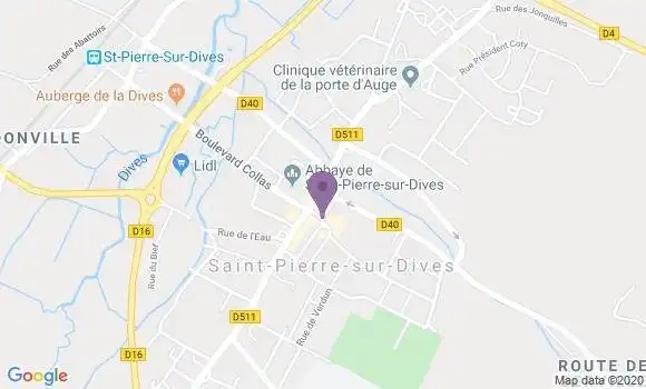 Localisation Crédit Agricole Agence de Saint Pierre sur Dives