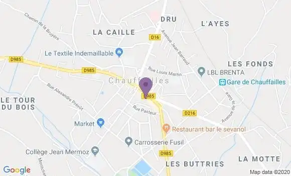 Localisation LCL Agence de Chauffailles