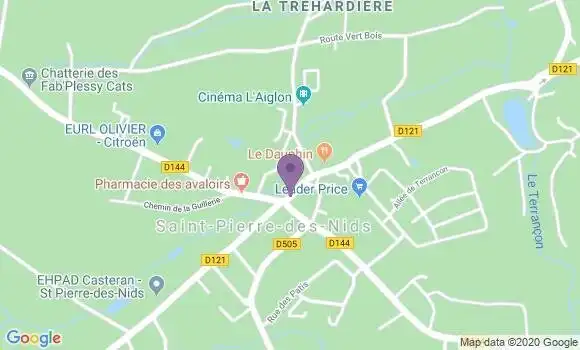 Localisation Crédit Agricole Agence de Boulay