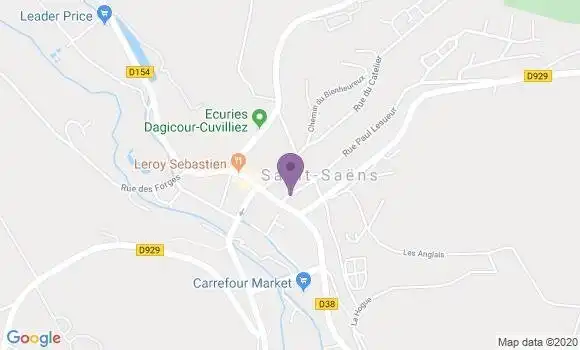 Localisation Crédit Agricole Agence de Saint Saëns