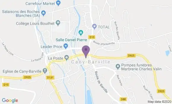 Localisation Crédit Agricole Agence de Cany Barville