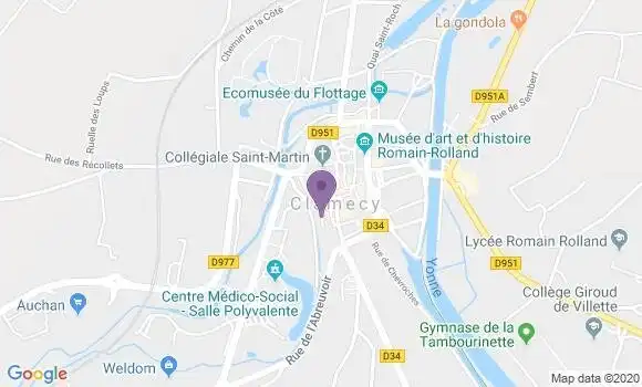 Localisation LCL Agence de Clamecy