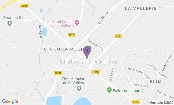 Localisation Crédit Agricole Agence de Château la Vallière
