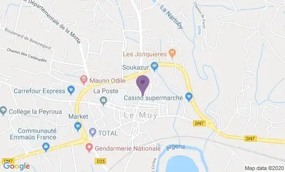 Localisation Crédit Agricole Agence de Le Muy