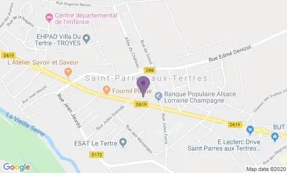 Localisation Crédit Agricole Agence de Saint Parres aux Tertres