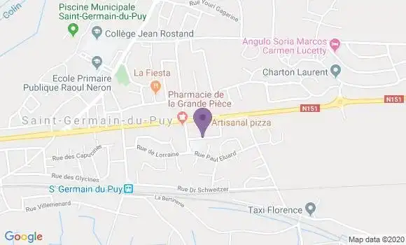 Localisation Crédit Agricole Agence de Saint Germain du Puy