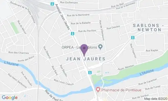 Localisation Crédit Agricole Agence de Le Mans Jean Jaurès