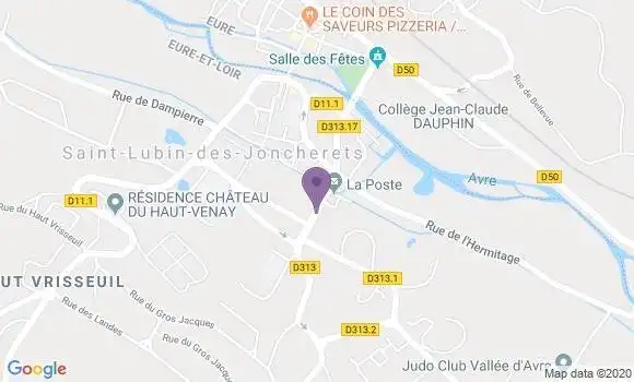 Localisation Crédit Agricole Agence de Saint Lubin Jonchèrets