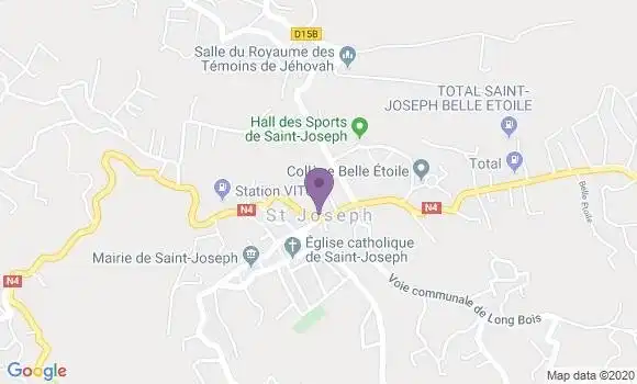 Localisation Crédit Agricole Agence de Saint Joseph