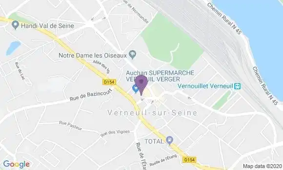 Localisation Crédit Agricole Agence de Verneuil sur Seine