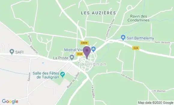 Localisation Crédit Agricole Agence de Taulignan