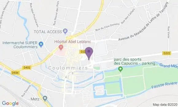 Localisation Crédit Agricole Agence de Coulommiers