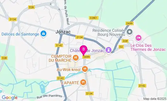Localisation LCL Agence de Jonzac