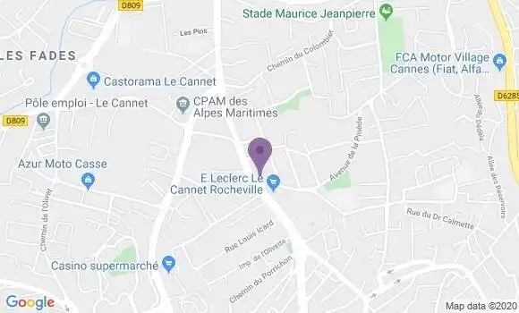 Localisation Crédit Agricole Agence de Le Cannet Rocheville